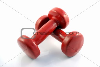 Red Metall Dumbbells