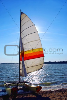 Sailboat backlit