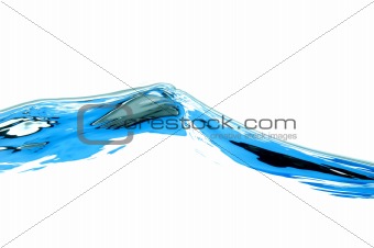 water isolated on white background