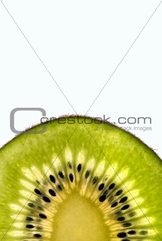green slice of a kiwi