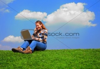 Girl with notebook