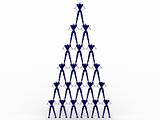 Pyramid of people