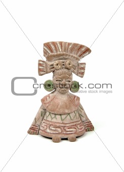 Isolated mayan terracotta