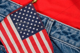 American Flag and Jeans