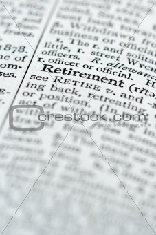 Dictionary Definition - Retirement