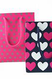 Hearts and spots gift bags