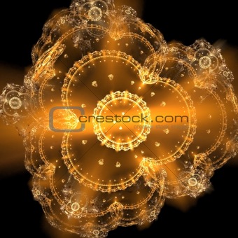 Abstract background. Orange - gold palette.
