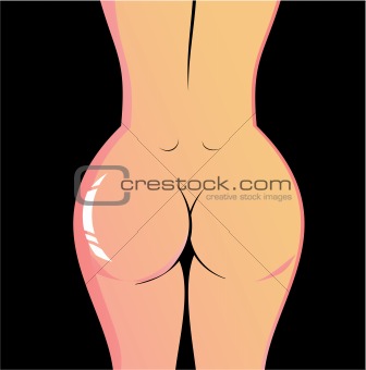 Lady Naked Body Ass