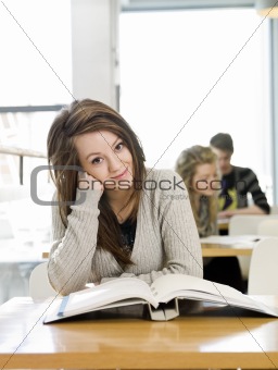Studying girl