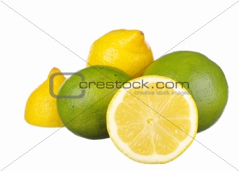 Delicious fresh lime and lemon