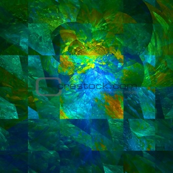 Abstract background. Green - blue palette.