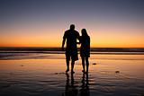 Couple Walks in Sunset - (IMG_9561)