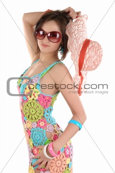 young woman in sun glasses