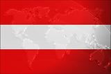 Flag of Austria metallic map