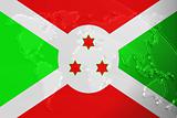 Flag of Burundi metallic map