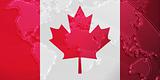 Flag of Canada metallic map