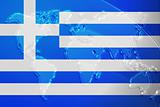 Flag of Greece metallic map