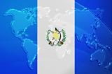 Flag of Guatemala metallic map