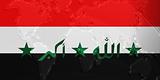 Flag of Iraq metallic map