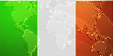 Flag of Ireland metallic map