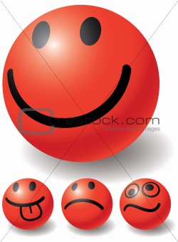Set of four smiles-ball for you design.