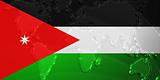 Flag of Jordan metallic map