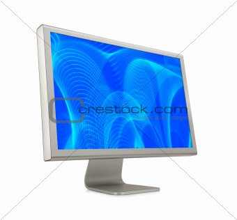 Computer Monitor With Blue Display