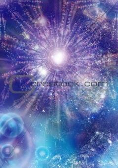 Abstract blue space background 