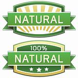 Natural food or product label