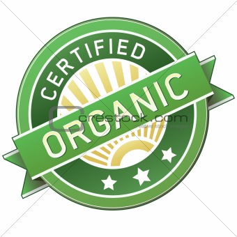 Organic label sticker for food or product