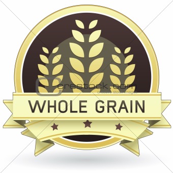 Whole grain food label sticker