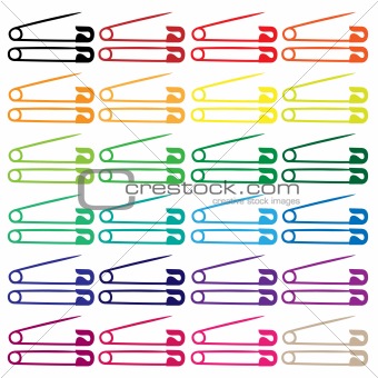 Colorful safety pins