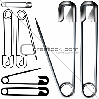 Safety pin illustrations