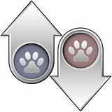 Cat or pet icon on up and down arrows