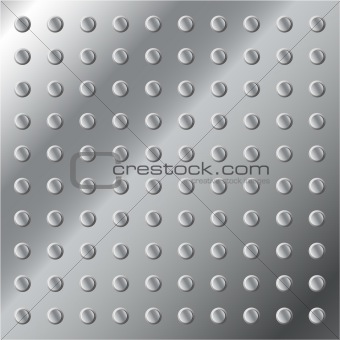 Shiny metal background with small nub pattern