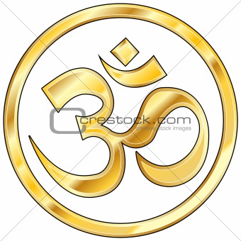 Hindu om religious icon