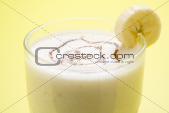 fresh fruit milk shake banana and caramel