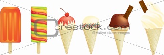 ice creams and lolly