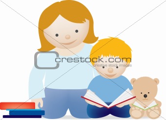 mum and child read