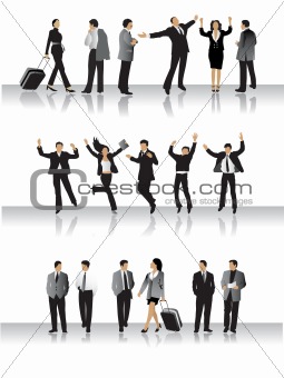 Collection of business peoples