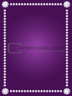 Vector diamond frame on violet background 