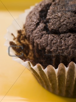 Chocolate Chip Muffin On A Plate