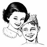 Vintage 1950s Girl and Boy