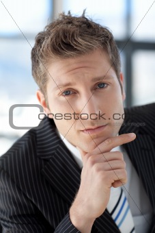 Attractive Businessman looking at camera 