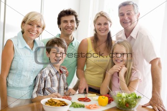 Family Preparing meal,mealtime Together 