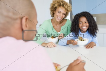 Family Eating A meal,mealtime Together 