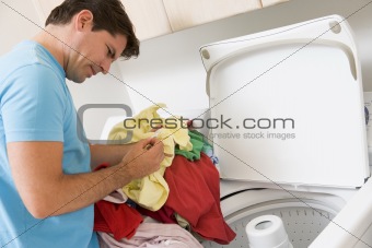 Man Doing Laundry