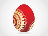 red egg with golden ornaments