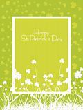 st. patricks day vector frame with clover