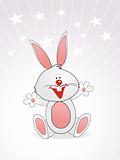 vector illustration of happy bunny